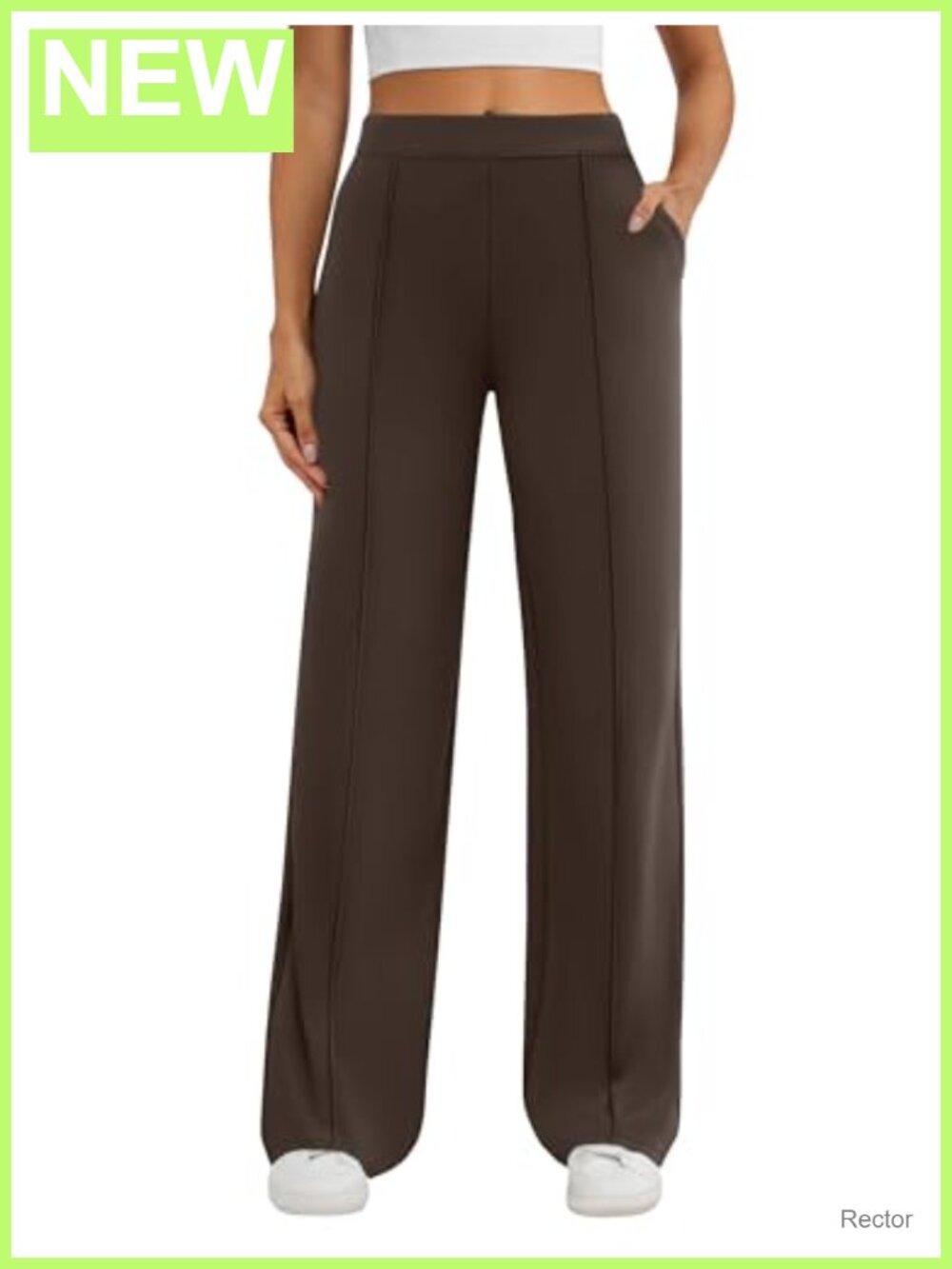 Womens Wide Leg Dress Pants Stretchy Business Casual Pull On Slacks